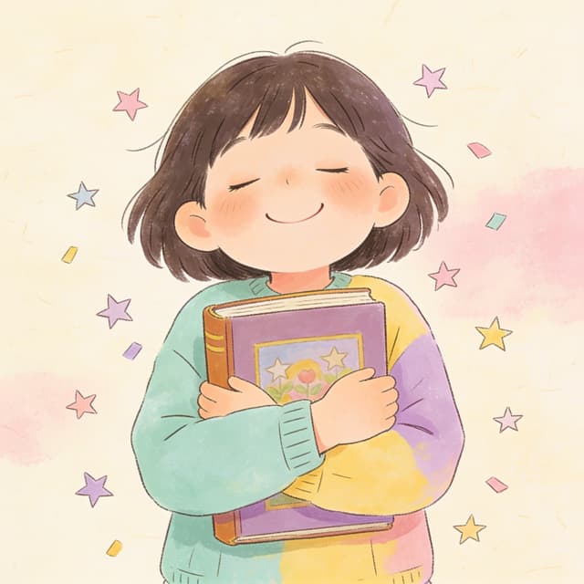 Child with their finished personalized book